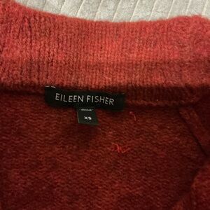 Eileen Fisher Women's Vibrant Red Turtleneck Sweater